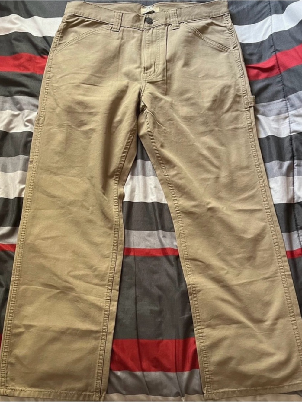 Men's Straight Fit Tan Carpenter Pants